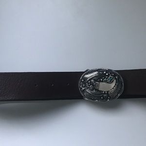 Brown leather hip belt Tommy Hilfiger buckle M